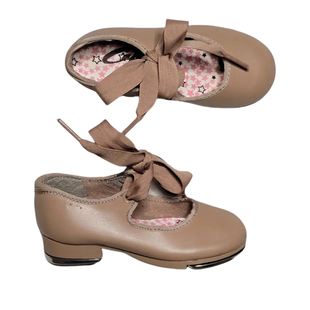 Capezio Girl's Tap Shoes Size 7  Tan